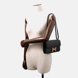 Pre Owned Hermes Constance Elan Black Epsom Bag