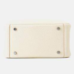 Pre Owned Hermes Lindy Mini Craie Taurillon Clemence Bag 