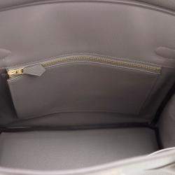 Pre Owned Hermes Birkin 30 Gris Meyer Togo Leather Handbag