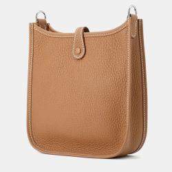 Pre Owned Hermes Evelyne TPM Long Gold Taurillon Clemence Shoulder Bag