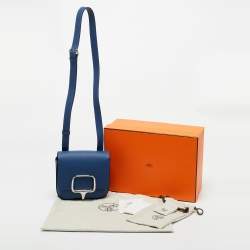 مملوكة مسبقًا Hermès Bleu France Epsom Leather Della Cavalleria Mini Bag