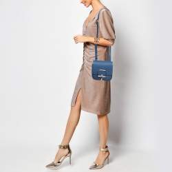 مملوكة مسبقًا Hermès Bleu France Epsom Leather Della Cavalleria Mini Bag