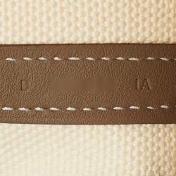 Pre Owned Hermès Ecro/Etoupe Toile and and Swift Leather Cargo Picotin Lock 18 Bag