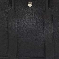 Pre Owned Hermes Black Negonda Leather Garden Party 30 Bag