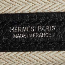 Pre Owned Hermes Black Negonda Leather Garden Party 30 Bag
