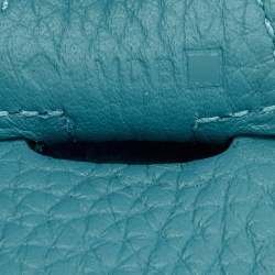 Pre Owned Hermes Turquoise Blue Togo Leather Evelyne III PM Bag