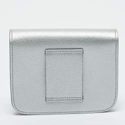 Pre Owned Hermès Argent Chevre Chamkilight Leather Constance Slim Wallet