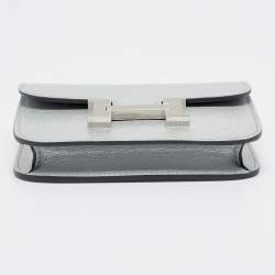 Pre Owned Hermès Argent Chevre Chamkilight Leather Constance Slim Wallet