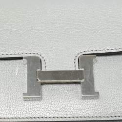 Pre Owned Hermès Argent Chevre Chamkilight Leather Constance Slim Wallet
