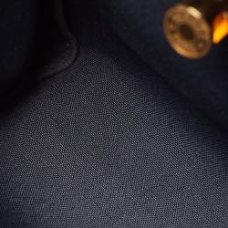 Pre Owned Hermes Bleu Indigo Toile and Vache Hunter Leather Herbag Zip 31 Bag