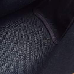 Pre Owned Hermes Bleu Indigo Toile and Vache Hunter Leather Herbag Zip 31 Bag