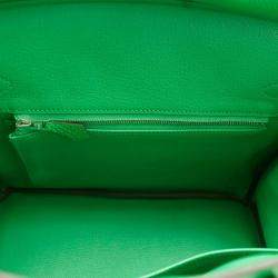 Pre Owned Hermes Birkin Size 25 Bamboo Togo Leather Bag 