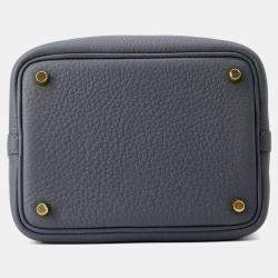 Pre Owned Hermes Picotin Lock 18 Grimist Taurillon Clemence Bag 