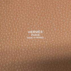 Pre Owned Hermes Picotin Lock 22  Gold Taurillon Clemence Bag 