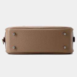 Pre Owned Hermes Plume  Size Mini Etoupe Chevre Myzore Goatskin Bag
