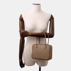 Pre Owned Hermes Plume  Size Mini Etoupe Chevre Myzore Goatskin Bag