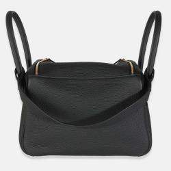Pre Owned Hermes Lindy 26  Black Clemence Bag 