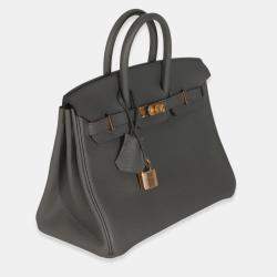 Pre Owned Hermes  Birkin 25  Etain Togo Bag 