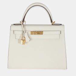 Pre Owned Hermes  Sellier Kelly 28  Nata Epsom Bag