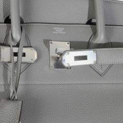 Pre Owned Hermes  Birkin HAC 40 Gris Meyer Togo Bag 