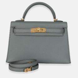 Pre Owned Hermes Mini Kelly 20 II Vert Amande Epsom Bag