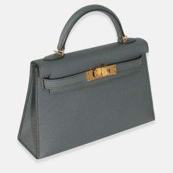 Pre Owned Hermes Mini Kelly 20 II Vert Amande Epsom Bag