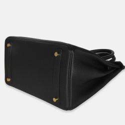 Pre Owned Hermes Birkin 30  Black Togo Leather Bag 