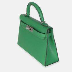 Pre Owned Hermes Chamkila Chevre Bamboo Mini Sellier Kelly 20 II 