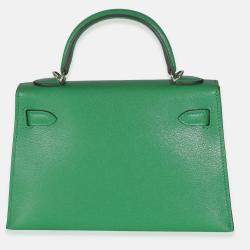 Pre Owned Hermes Chamkila Chevre Bamboo Mini Sellier Kelly 20 II 