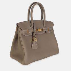 Pre Owned Hermes Etoupe Togo Birkin 30 GHW