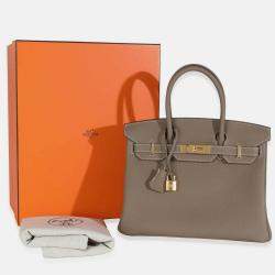 Pre Owned Hermes Etoupe Togo Birkin 30 GHW