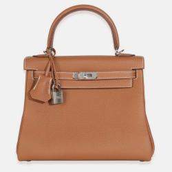 Pre Owned Hermes Gold Togo Retourne Kelly 25 SHW