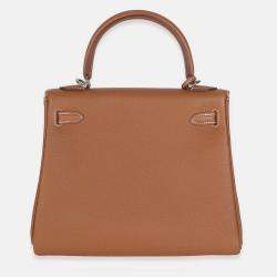 Pre Owned Hermes Gold Togo Retourne Kelly 25 SHW