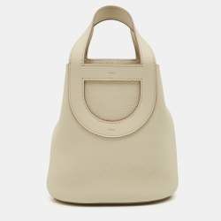 Pre Owned Hermès Beton Taurillon Clemence and Swift Leather In The Loop 18 Bag