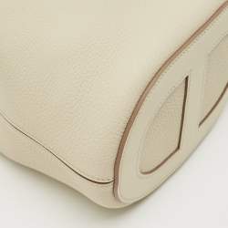 Pre Owned Hermès Beton Taurillon Clemence and Swift Leather In The Loop 18 Bag