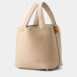 Pre Owned Hermes Picotin Lock 18 Trench Taurillon Clemence Tote