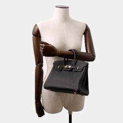 Pre Owned Hermes Birkin Black Togo Leather Tote 25