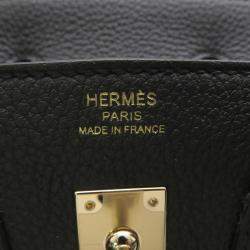 Pre Owned Hermes Birkin Black Togo Leather Tote 25
