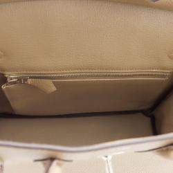 Pre Owned Hermes Birkin Beige Marfa Togo Leather Tote 25