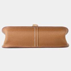 Pre Owned Hermes Halzan Gold Taurillon Clemence Handbag 25