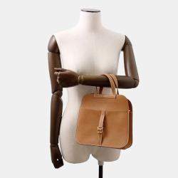 Pre Owned Hermes Halzan Gold Taurillon Clemence Handbag 25