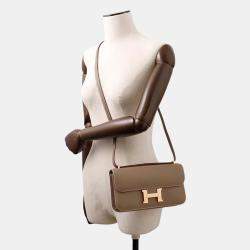 Pre Owned Hermes Constance Elan Miroir Etoupe Epsom