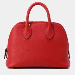 Pre Owned Hermes Bolide1923 Rouge Ladue Evercolor Mini
