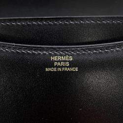 Pre Owned Hermes Constance3 Miroir Black Box Calf Leather Mini
