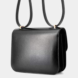 Pre Owned Hermes Constance3 Miroir Black Box Calf Leather Mini