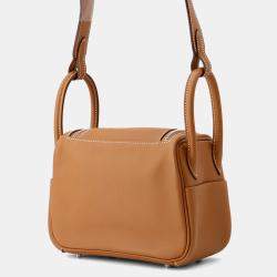 Pre Owned Hermes Lindy Gold Swift Leather Mini