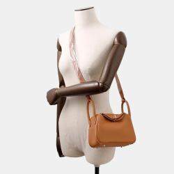 Pre Owned Hermes Lindy Gold Swift Leather Mini