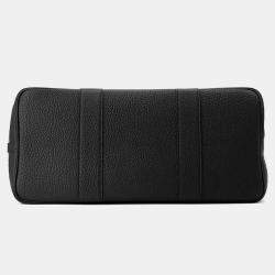 Pre Owned Hermes Garden Party Biscuit/Black Toile H Negonda Leather PM