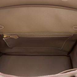 Pre Owned Hermes Birkin 35 Etoupe Togo Leather Bag