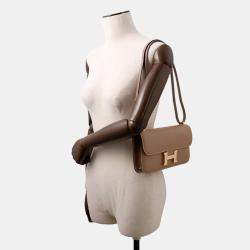 Pre Owned Hermes Constance Elan Miroir Etoupe Epsom